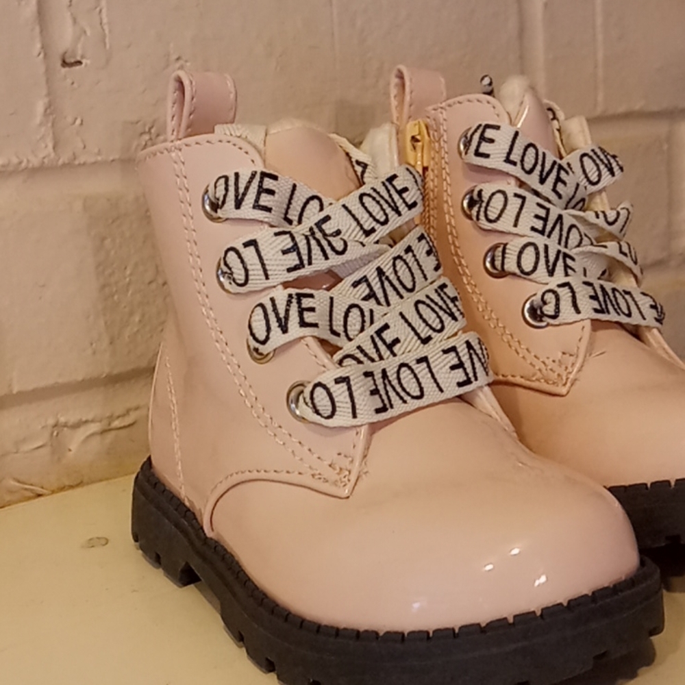 Pink baby boots